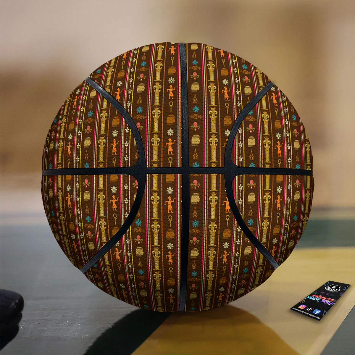 Hieroglyphs Symbol Egyptian Print Basketball