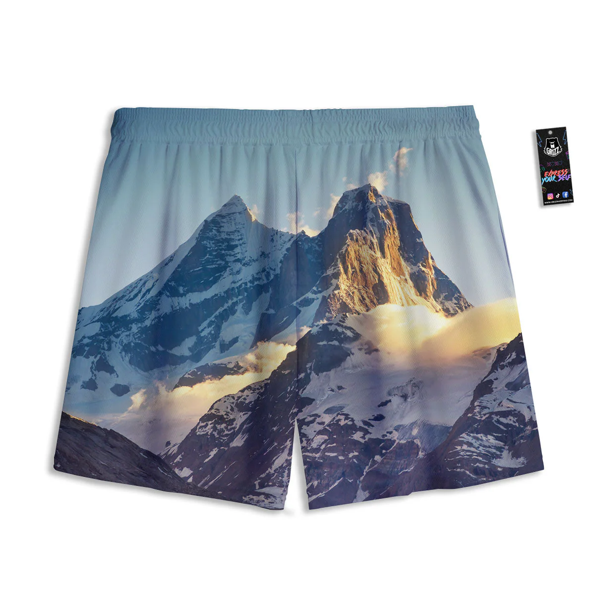 Himalayan Moutain Print Mesh Shorts - Image 2