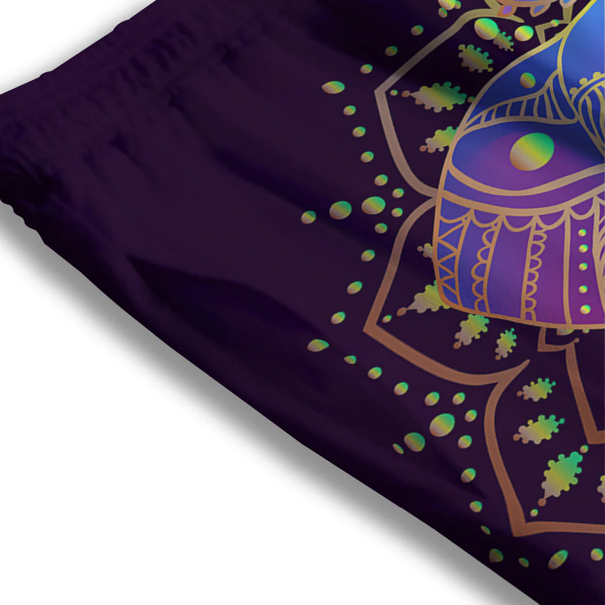 Hippie Elephant Indian Boho Print Mesh Shorts - Image 3