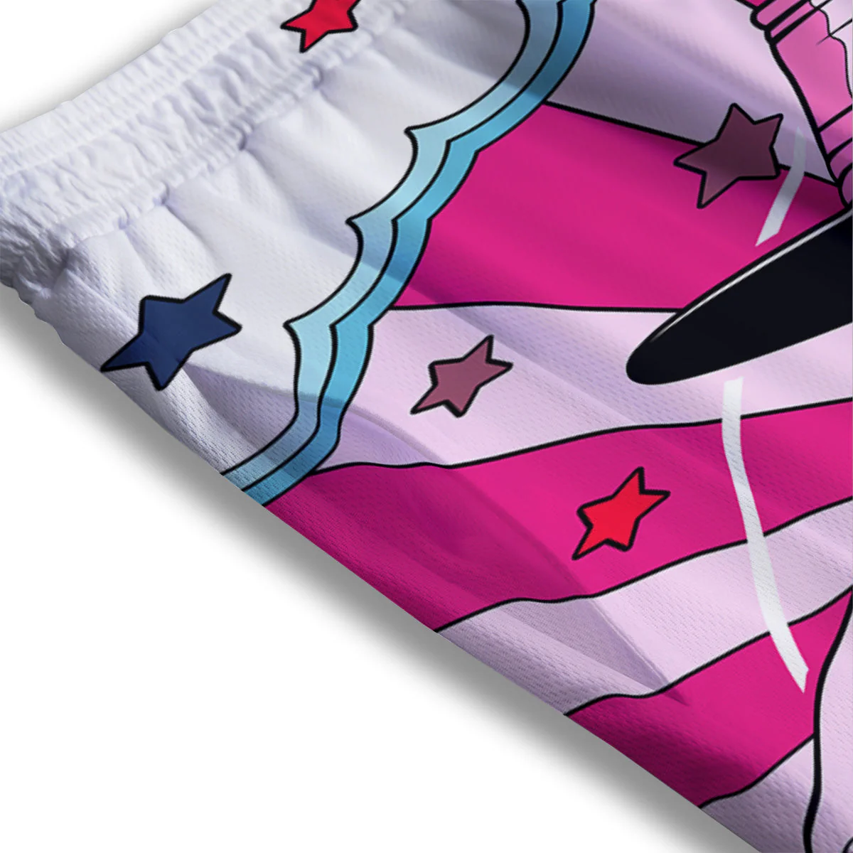 Hippie Plague Doctor Colorful Print Mesh Shorts - Image 3