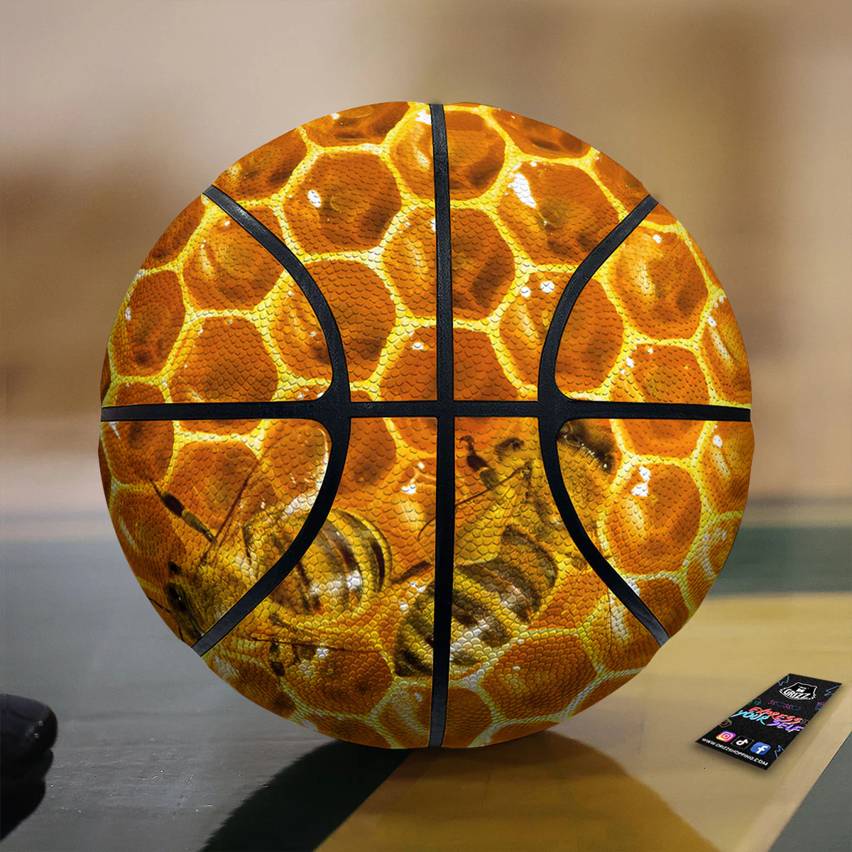 Hive Honey Bee Print Basketball