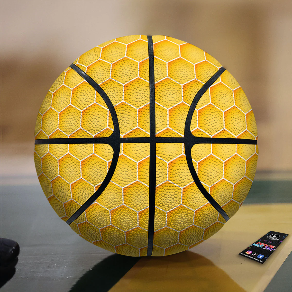 Hive Honey Bee Print Pattern Basketball