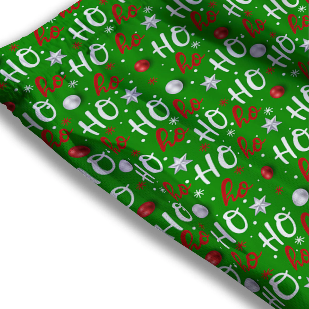 Ho Ho Christmas Santa Print Pattern Mesh Shorts - Image 3