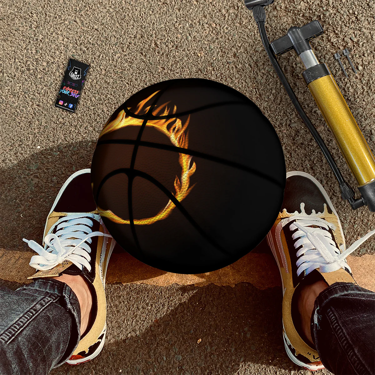 Hole Burning Print Basketball - Image 2