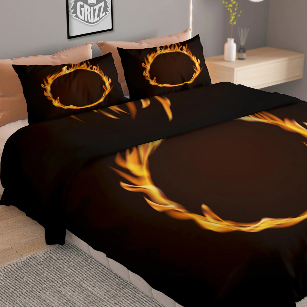 Hole Burning Print Duvet Cover Bedding Set - Image 2