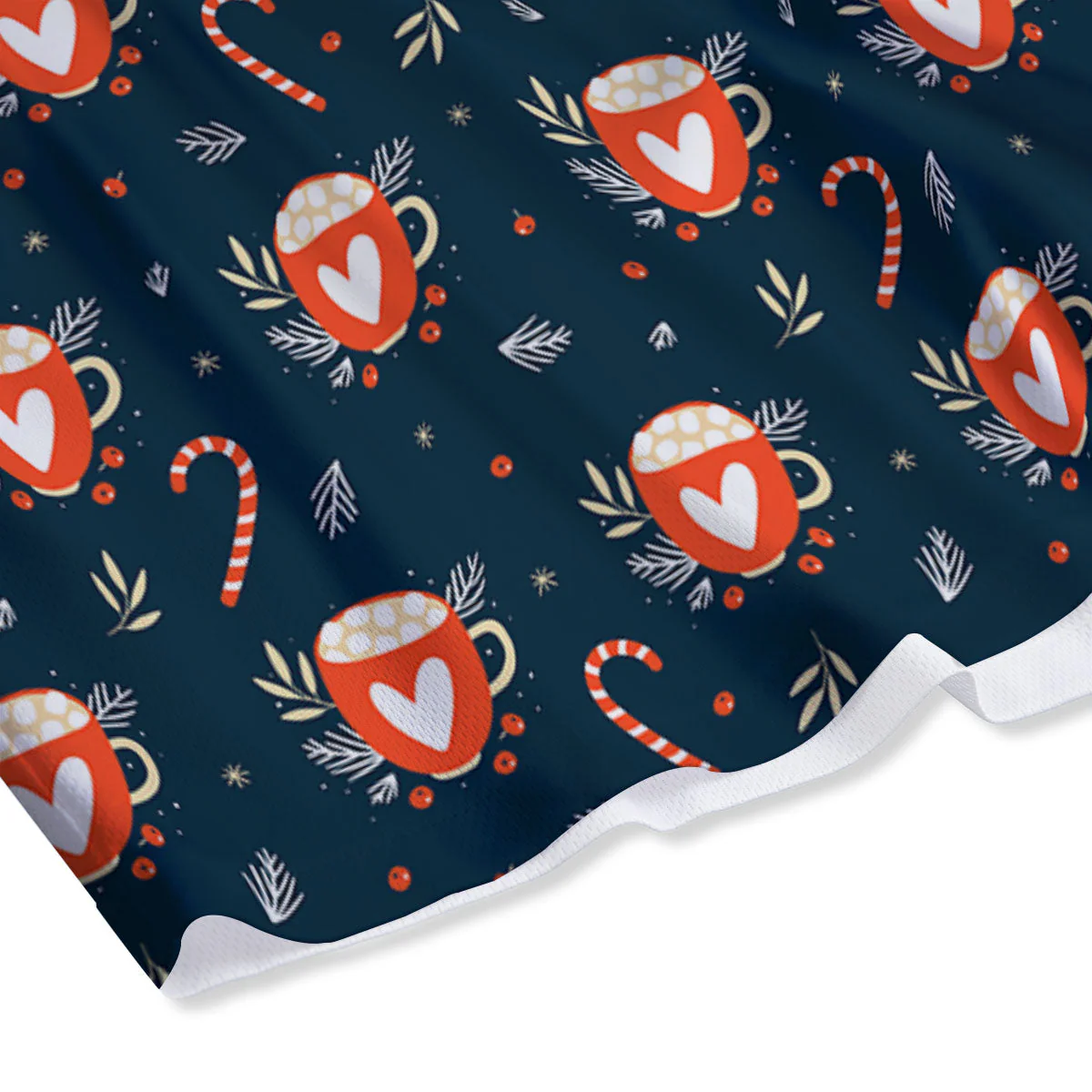 Holiday Christmas Cup Print Pattern Mesh Shorts - Image 4