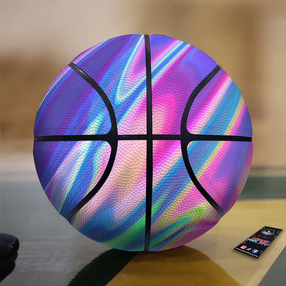 Holographic Bright Print Basketball