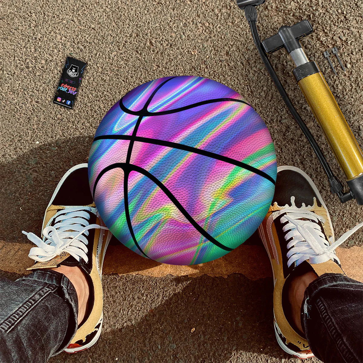 Holographic Bright Print Basketball - Image 2