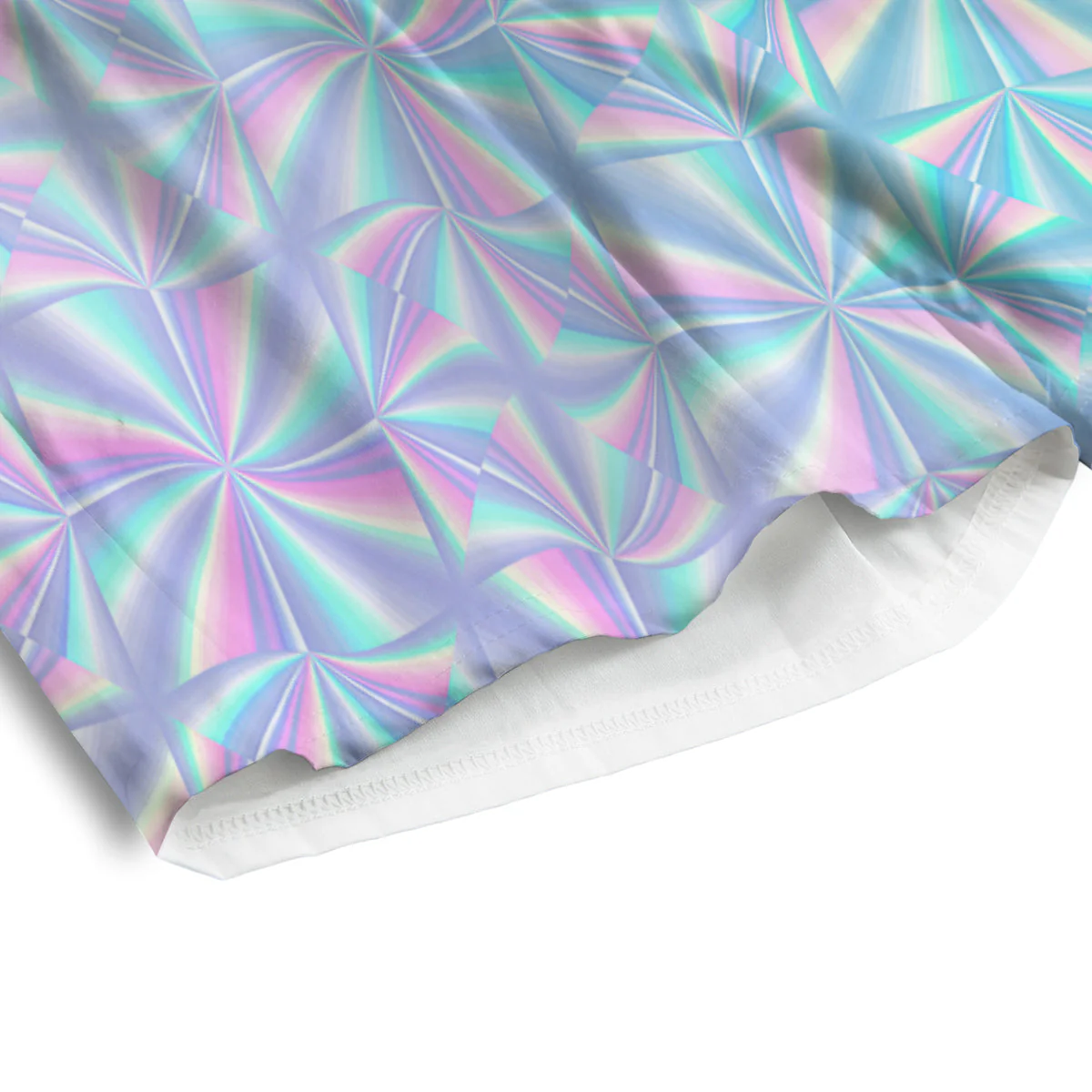 Holographic Paper Texture Print Men's Athletic Shorts - Image 4