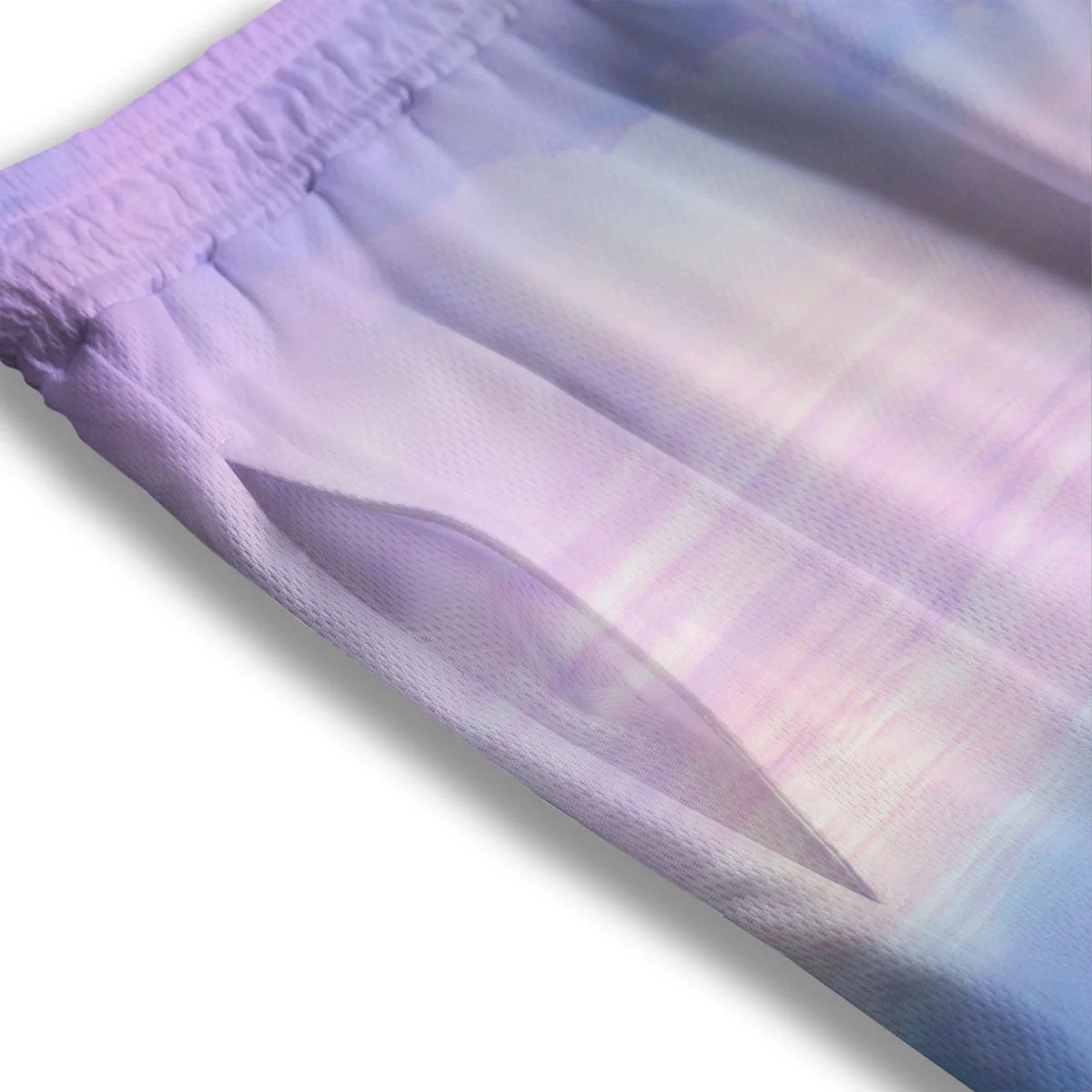 Holographic Pastel Print Mesh Shorts - Image 3