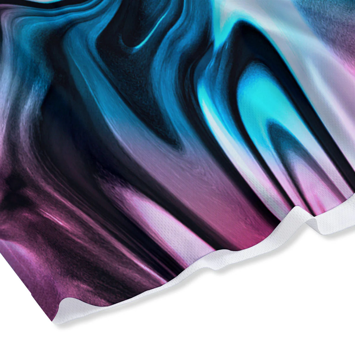 Holographic Psychedelic Print Pattern Mesh Shorts - Image 4