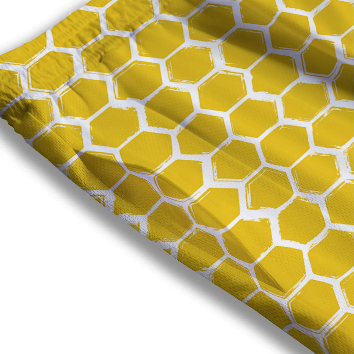 Honeycomb Print Pattern Mesh Shorts - Image 3