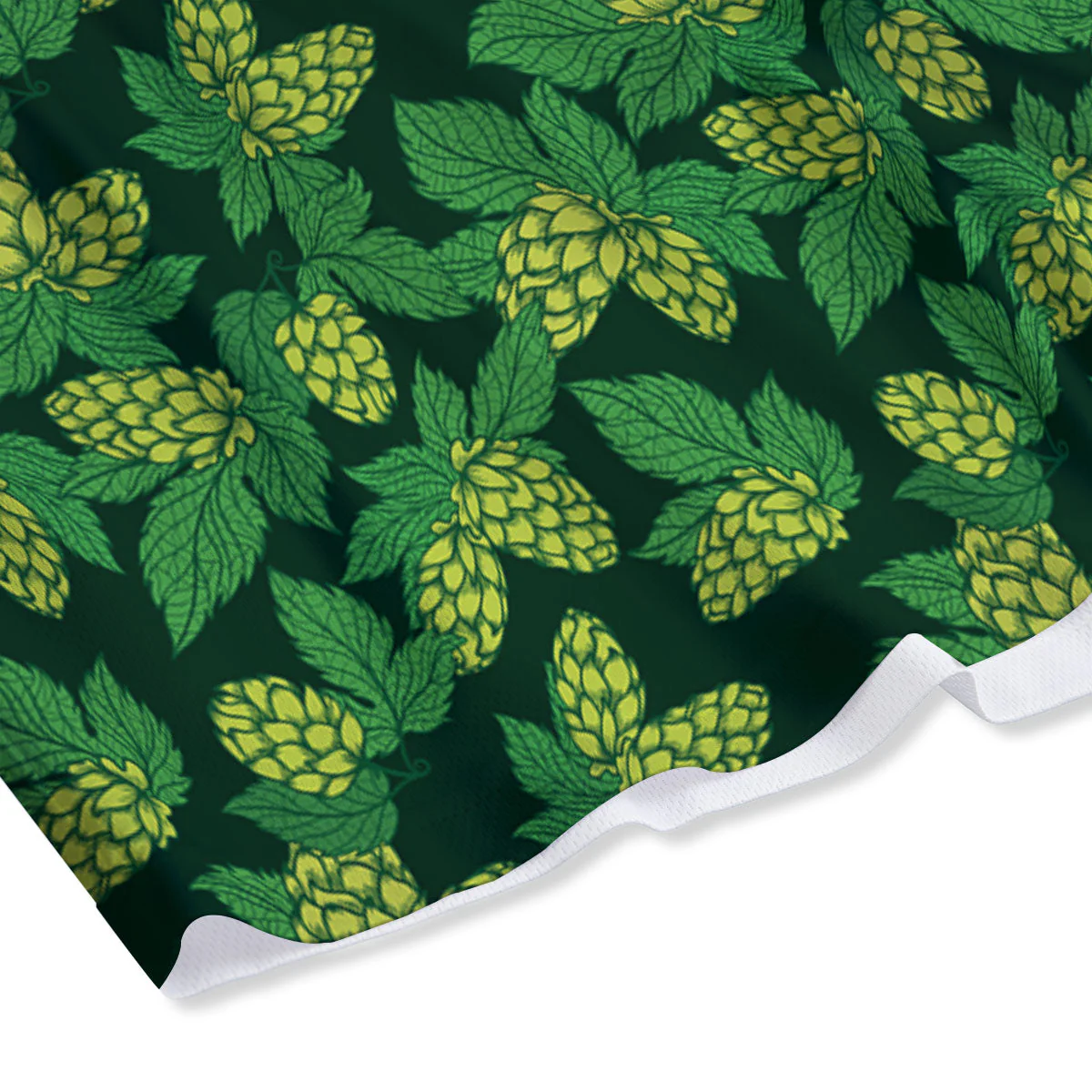 Hop Cone Green Print Pattern Mesh Shorts - Image 4
