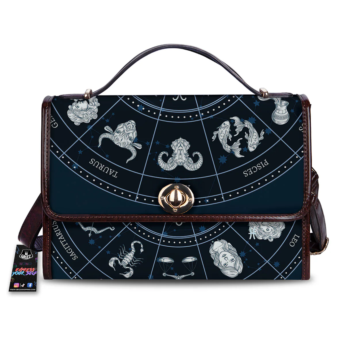Horoscopes Zodiac Print Women's Satchel Bag
