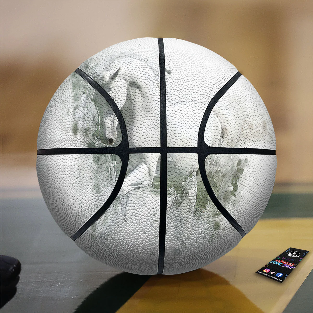 Horse White Stallion Print Basketball