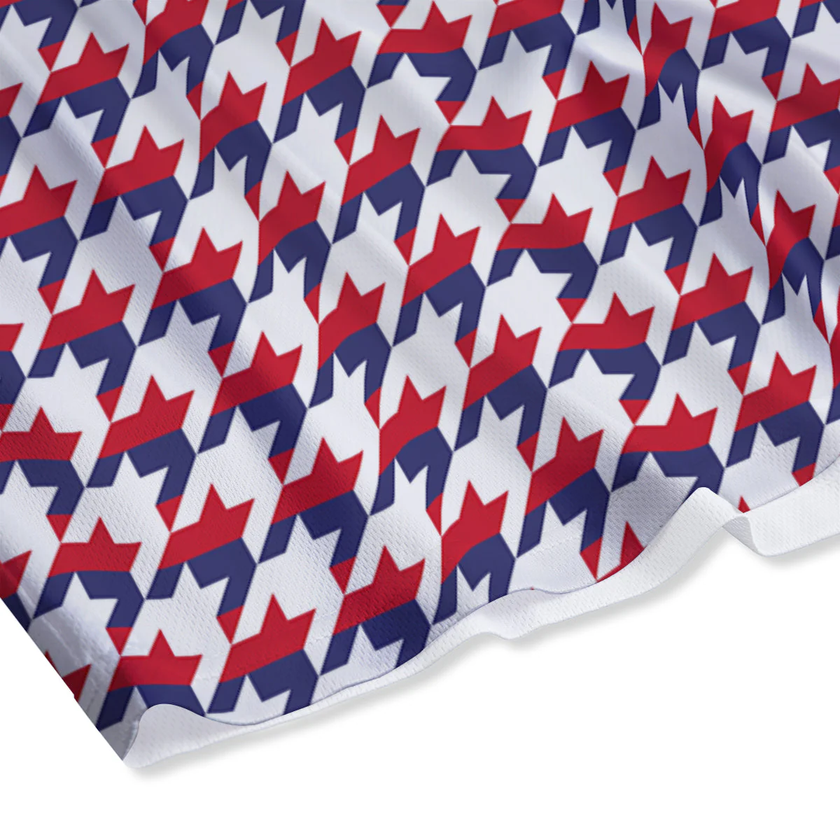Houndstooth American Print Pattern Mesh Shorts - Image 4