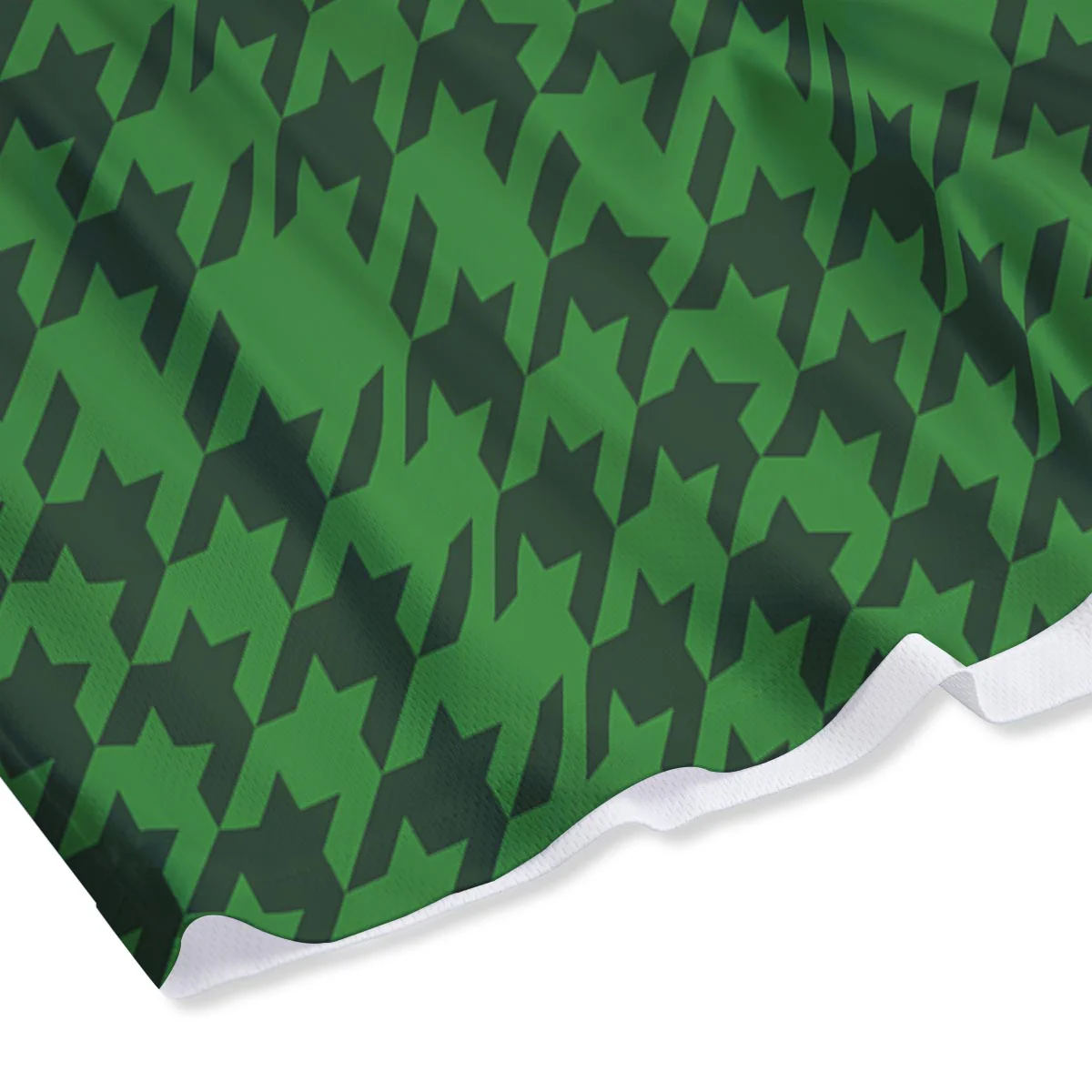 Houndstooth green Trippy Print Pattern Mesh Shorts - Image 4