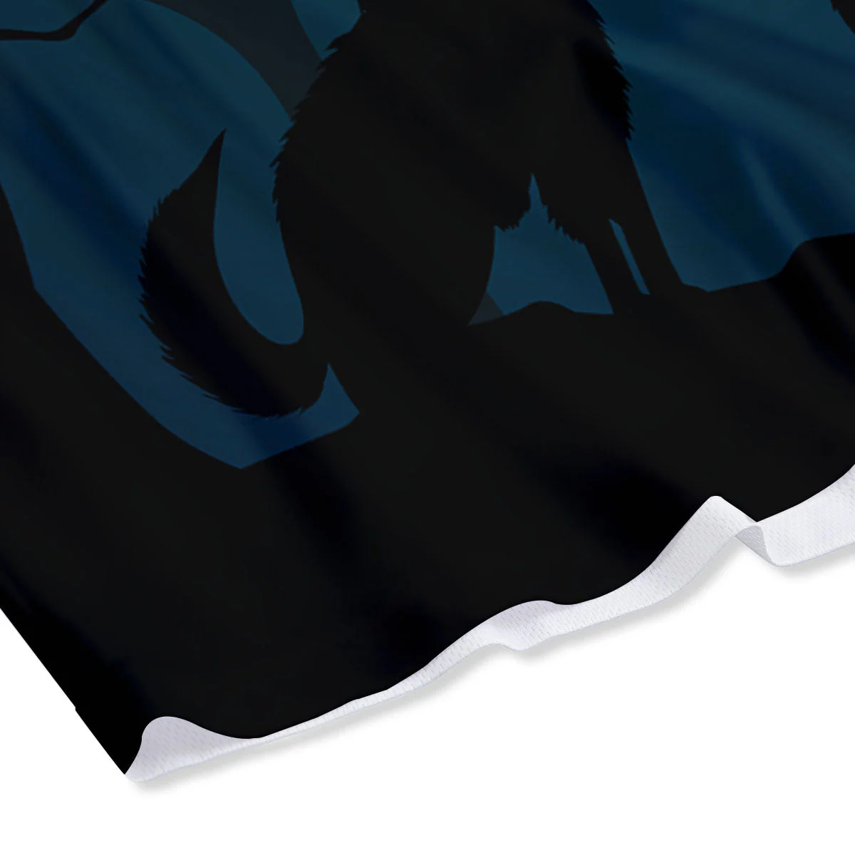 Howling Wolf At The Full Moon Print Mesh Shorts - Image 4
