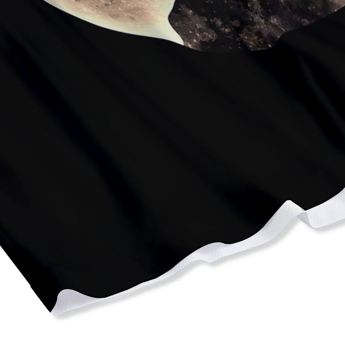Howling Wolf Full Moon Print Mesh Shorts - Image 4