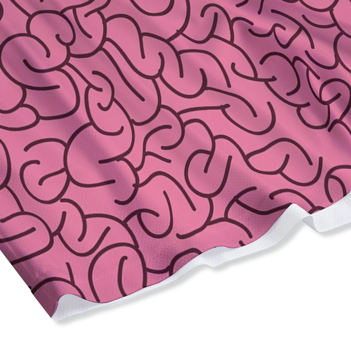 Human Brain Print Pattern Mesh Shorts - Image 4