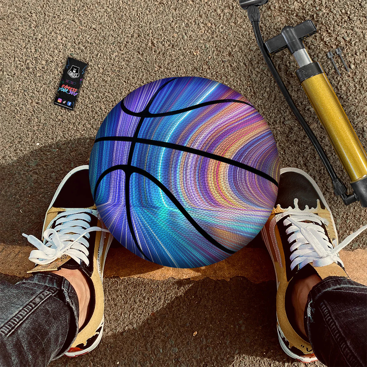 Hyperspace Colorful Print Basketball - Image 3