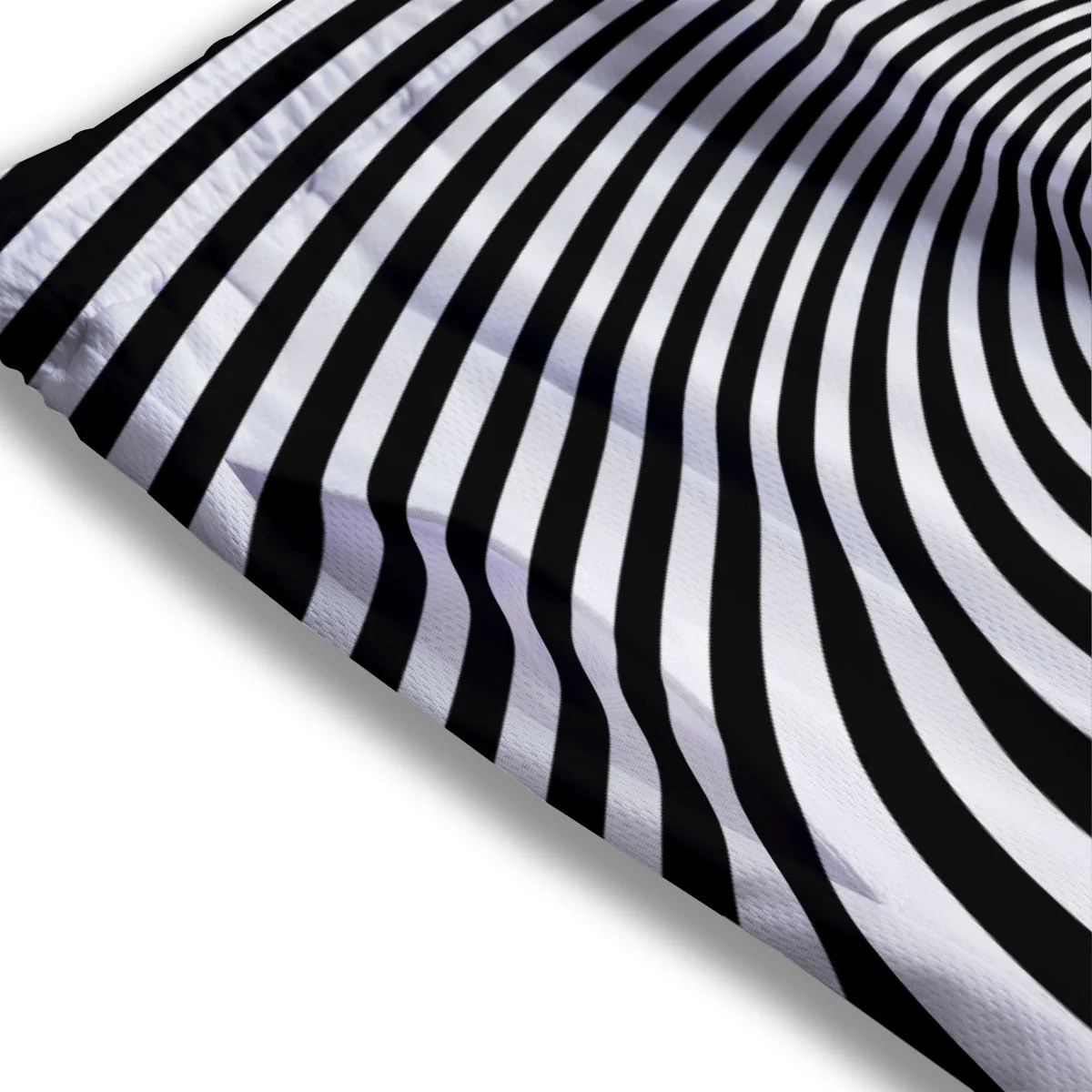 Hypnotic Illusion White And Black Print Mesh Shorts - Image 3