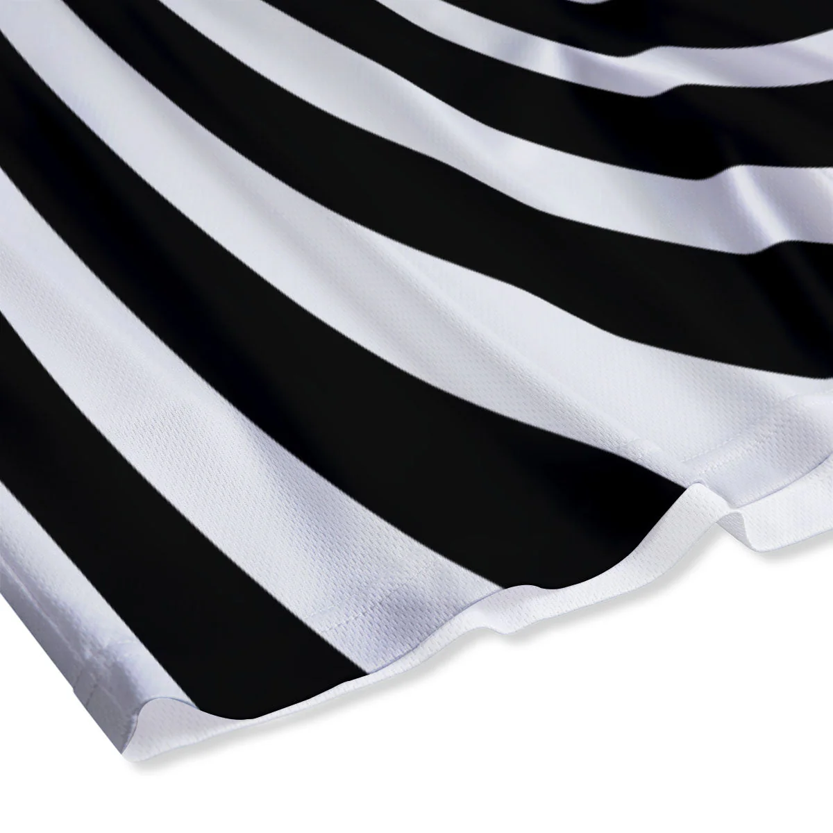 Hypnotic Illusion White And Black Print Mesh Shorts - Image 4