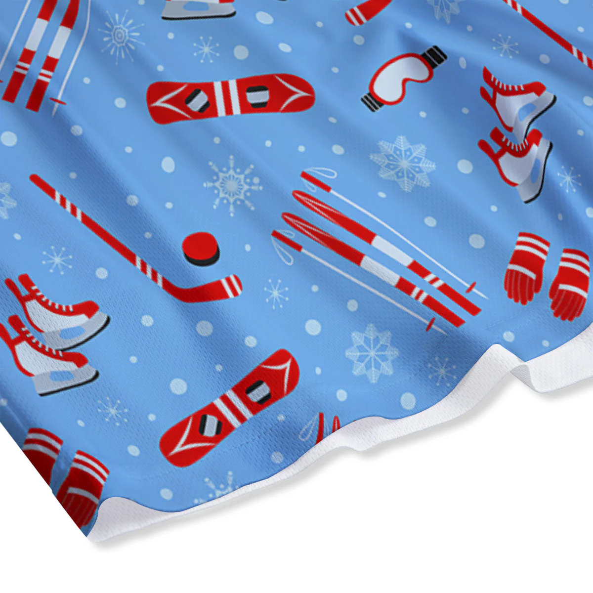 Ice Hockey Puck Print Pattern Mesh Shorts - Image 4