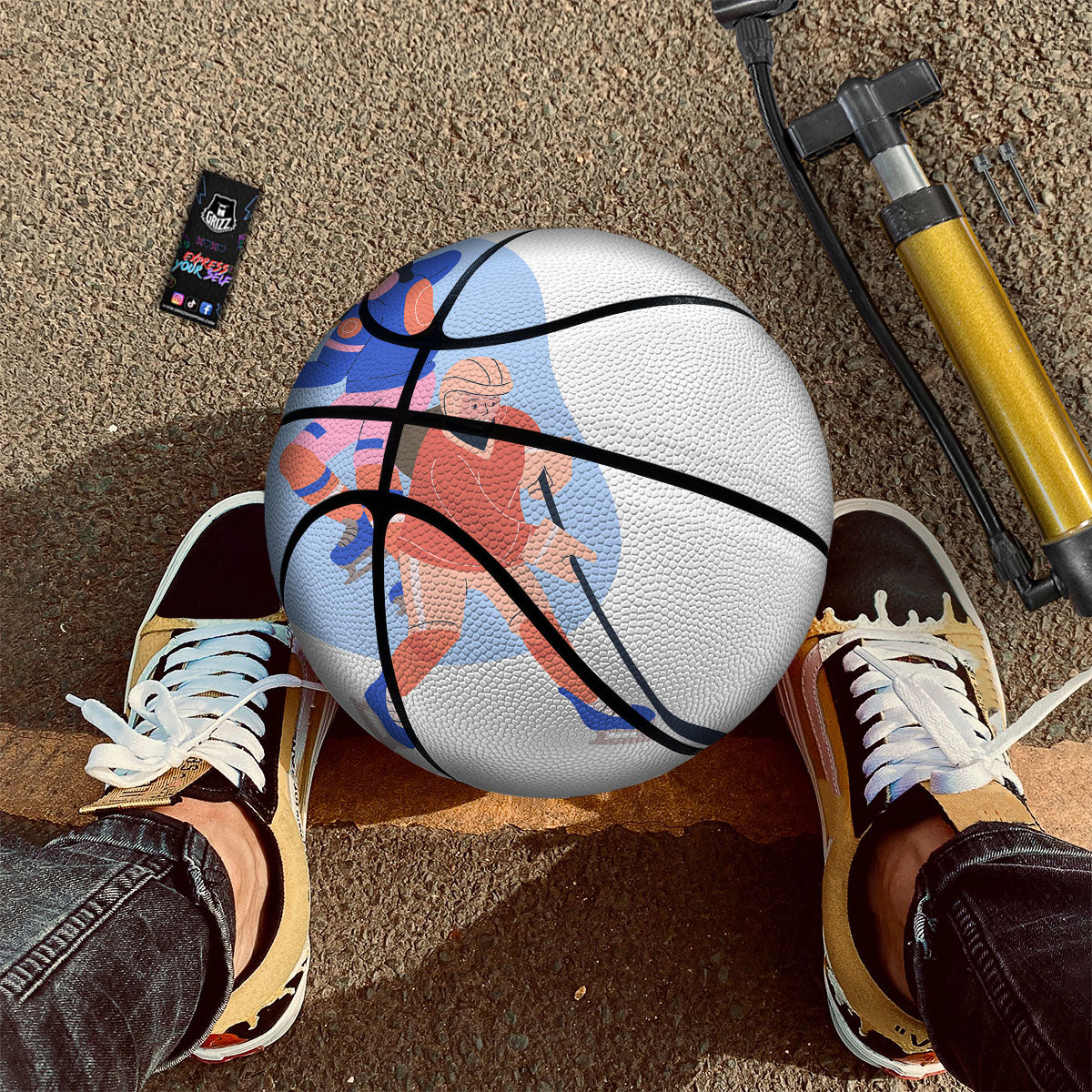Ice Skates Hockey Print Basketball - Image 2