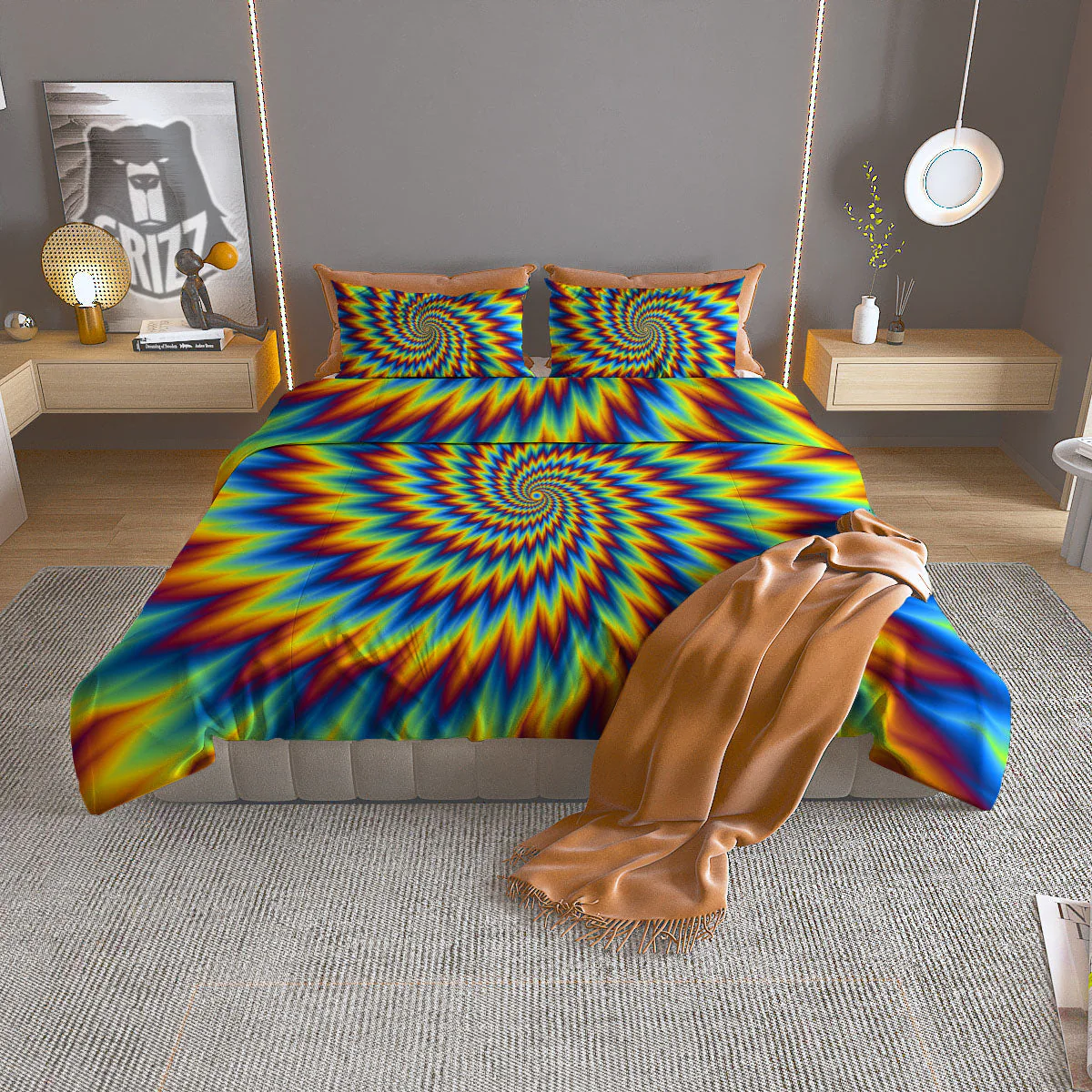 Illusion Optical Psychedelic Expansion Duvet Cover Bedding Set