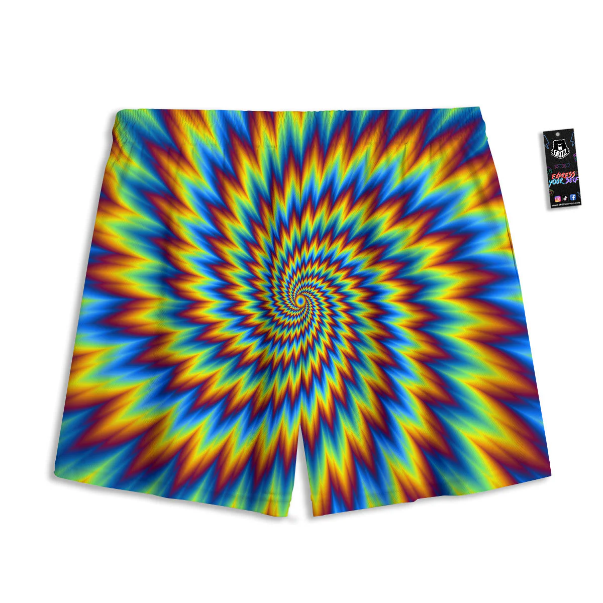 Illusion Optical Psychedelic Expansion Mesh Shorts - Image 2