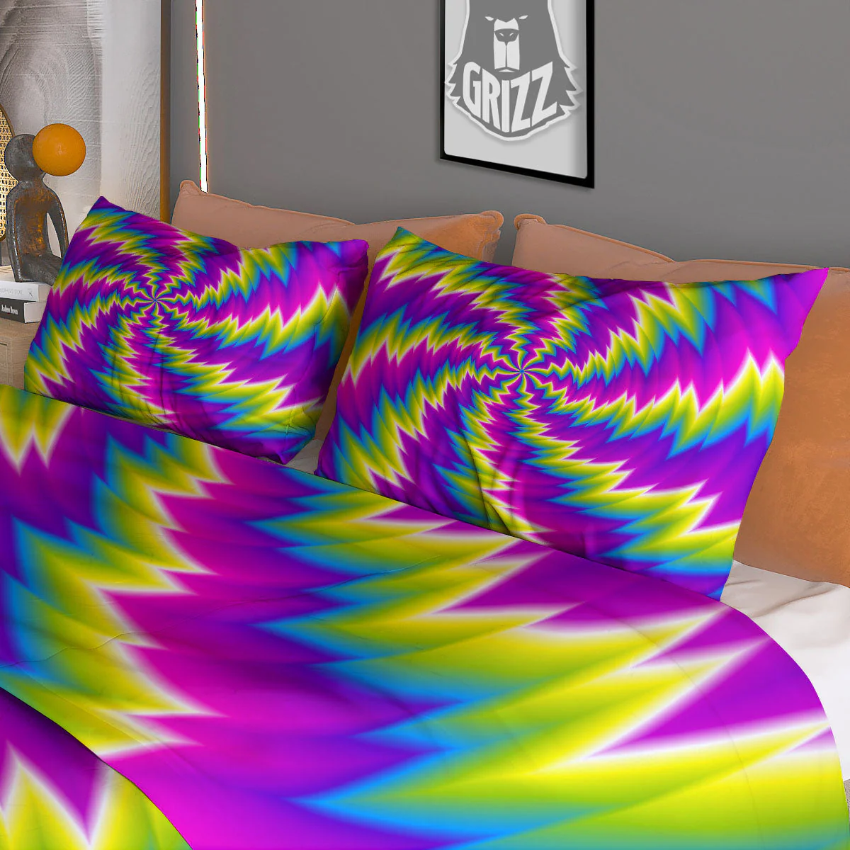 Illusion Optical Psychedelic Radiant Duvet Cover Bedding Set - Image 3