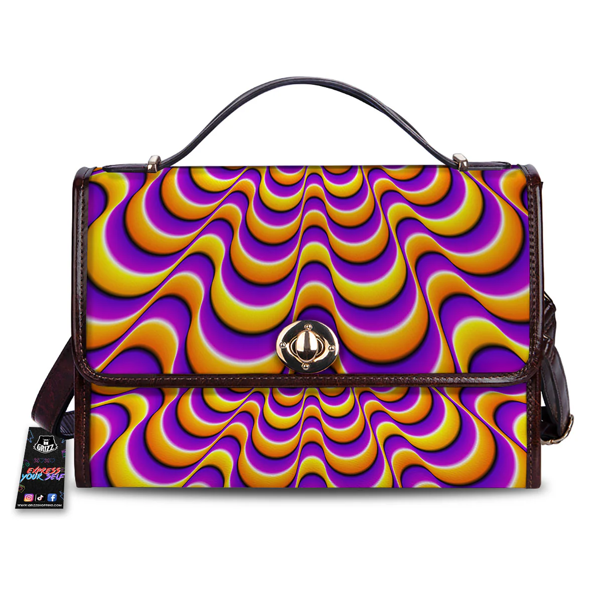 Illusion Optical Wave Psychedelic Women's Satchel Bag