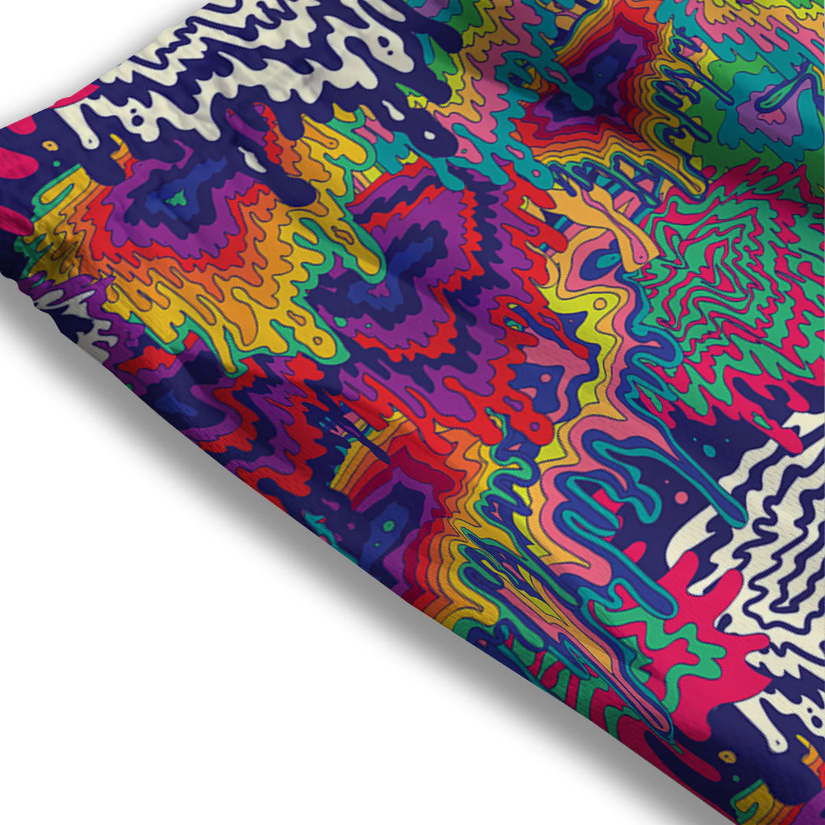 Illusion Psychedelic Print Pattern Mesh Shorts - Image 3