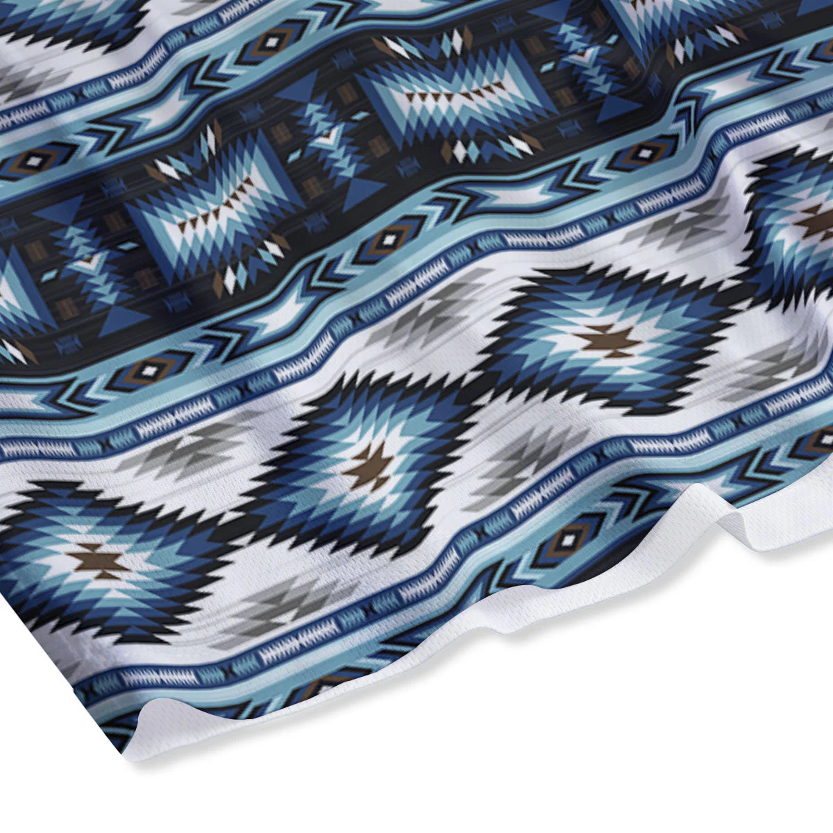 Indian Native American Print Pattern Mesh Shorts - Image 4