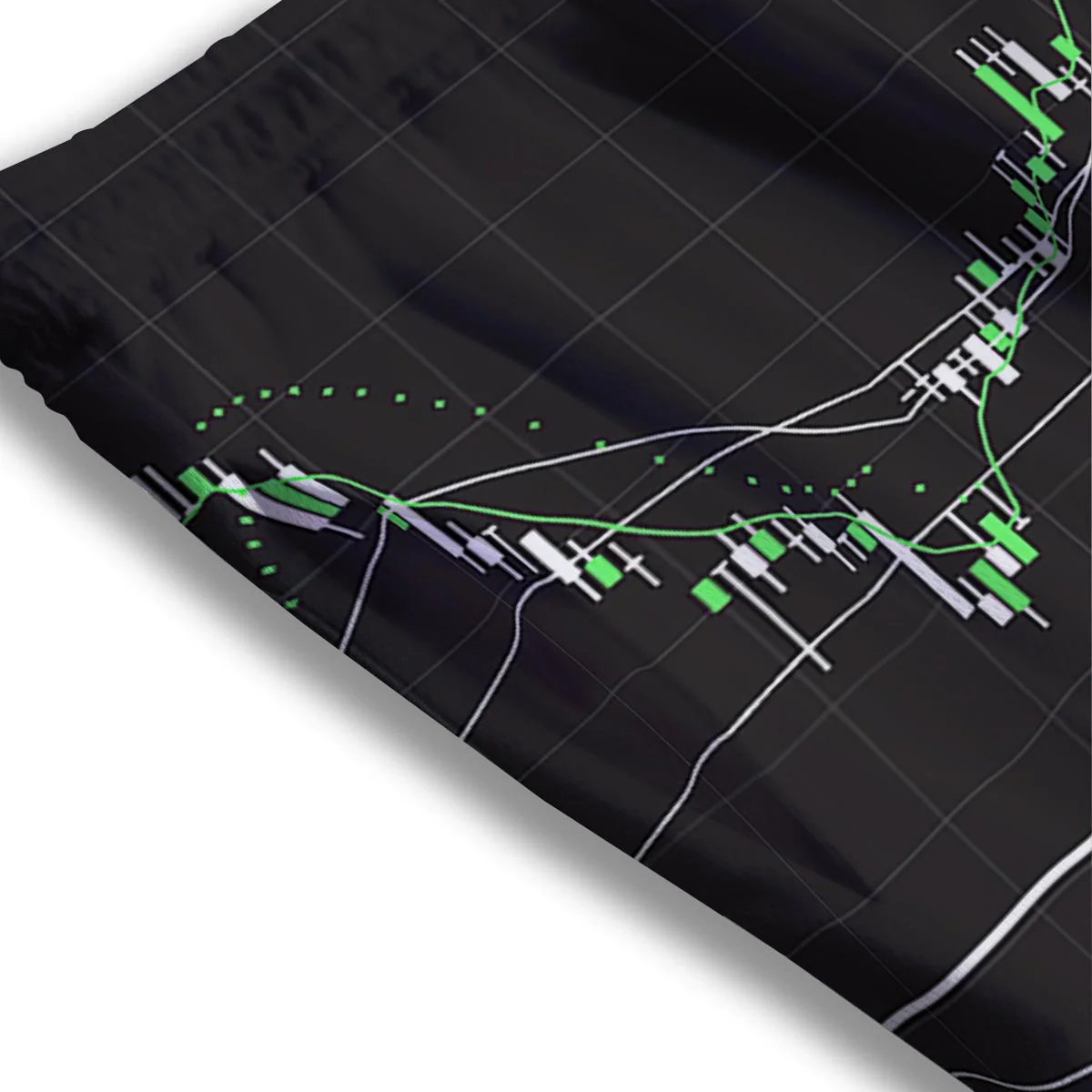 Indicators And Stock Candlestick Print Mesh Shorts - Image 3