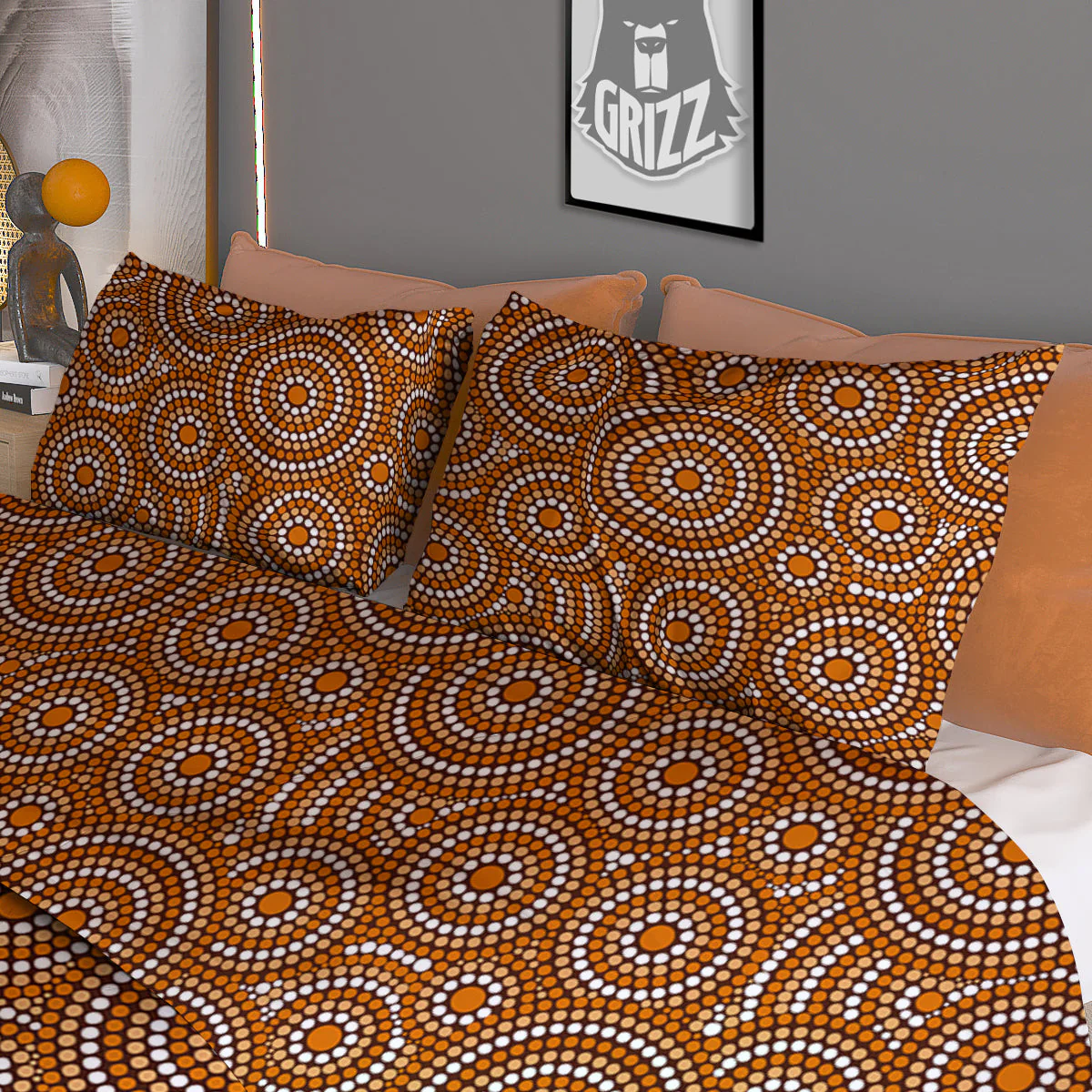 Indigenous Aboriginal Print Pattern Duvet Cover Bedding Set - Image 3