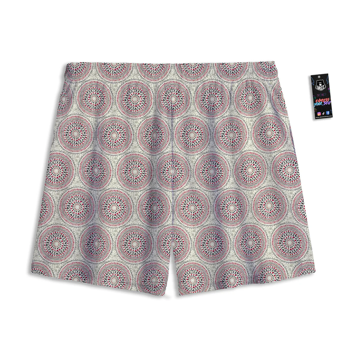 Indigenous Dot Aboriginal Print Pattern Mesh Shorts - Image 2