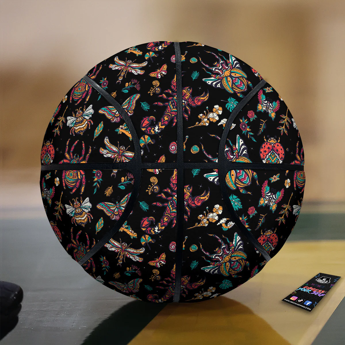 Insect Old School Tattoo Print Pattern Basketball