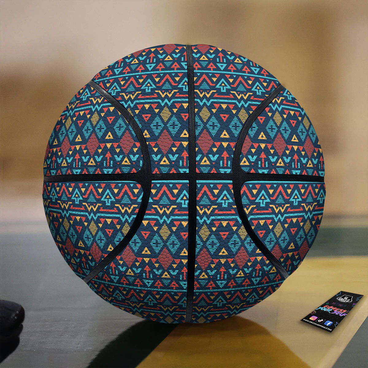 Inspired Ethnic African Print Pattern Basketball