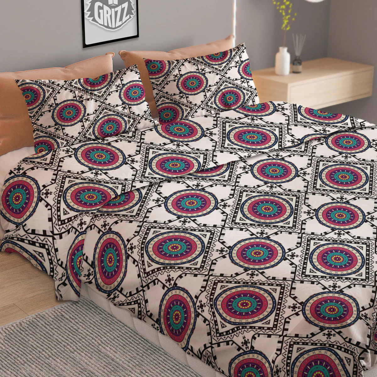 Inspired Native Indian Print Pattern Duvet Cover Bedding Set - Image 2