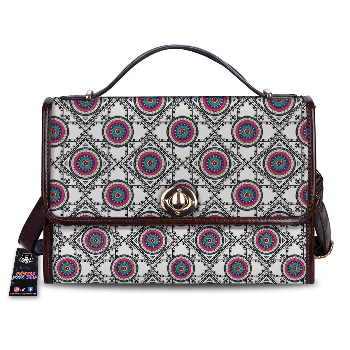 Inspired Native Indian Print Pattern Women's Satchel Bag