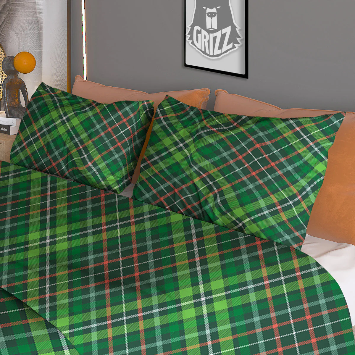 Irish Tartan Saint Patrick's Day Print Pattern Duvet Cover Bedding Set - Image 3