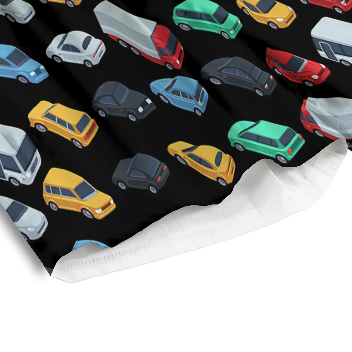 Isometric Cars Colorful Print Pattern Men's Athletic Shorts - Image 4