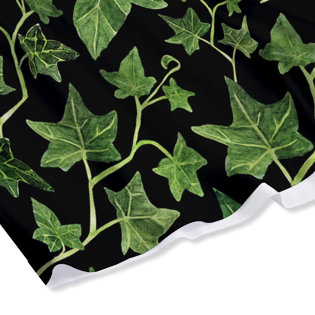 Ivy Leaf Green Print Mesh Shorts - Image 4