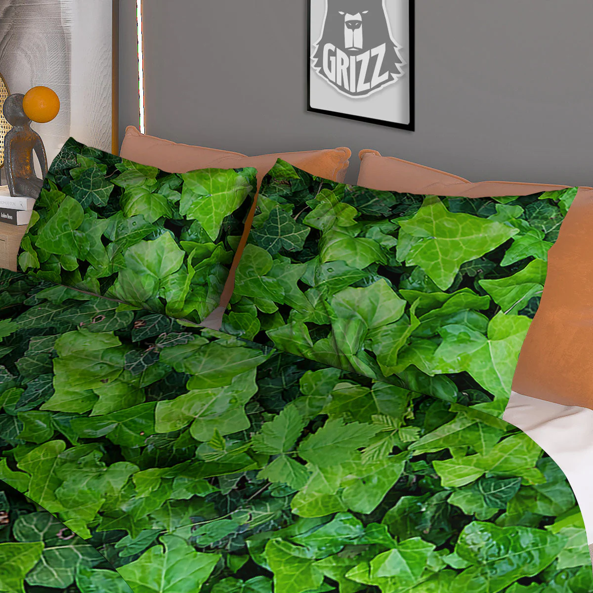Ivy Wall Green Print Duvet Cover Bedding Set - Image 3