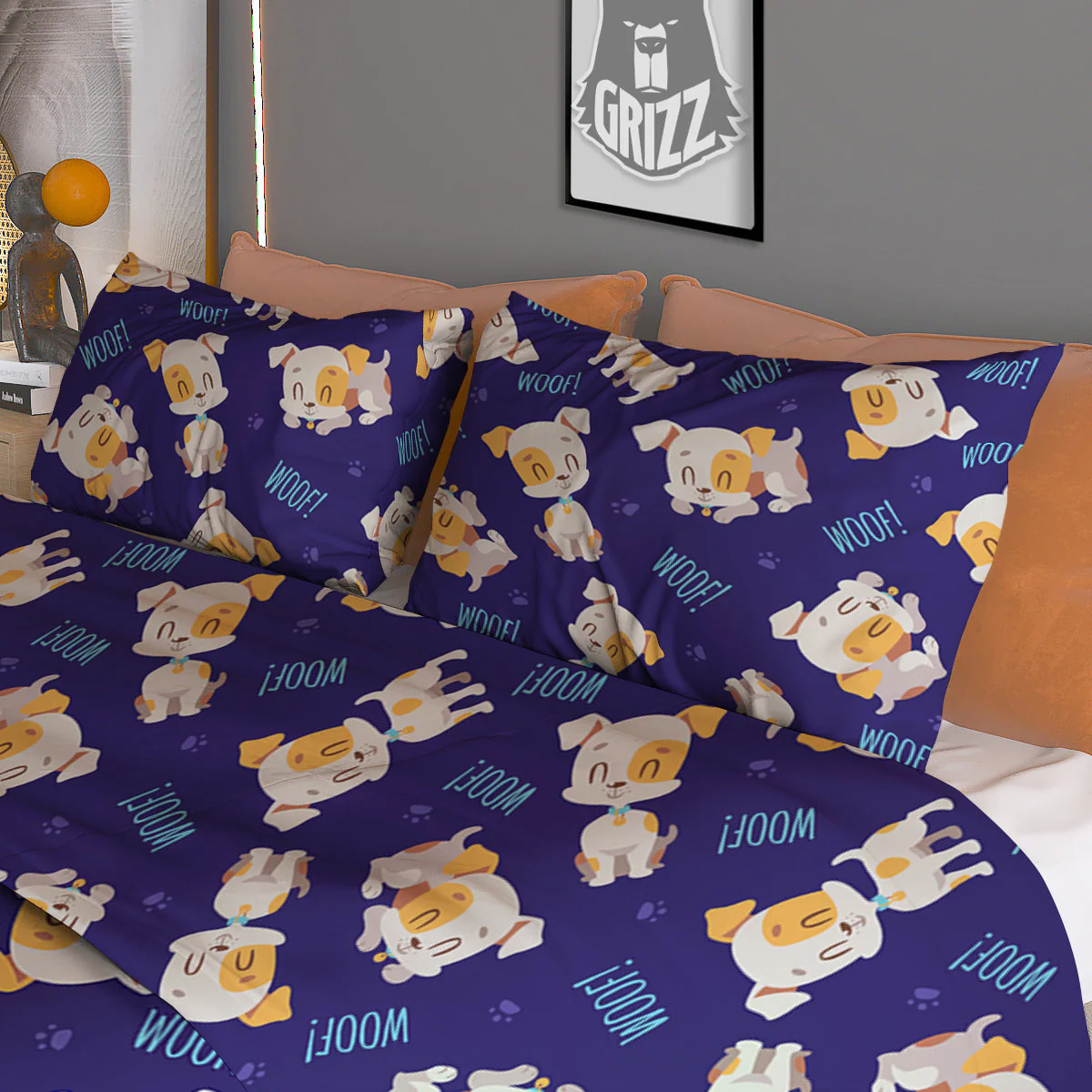 Jack Russell Terrier Cute Print Pattern Duvet Cover Bedding Set - Image 3