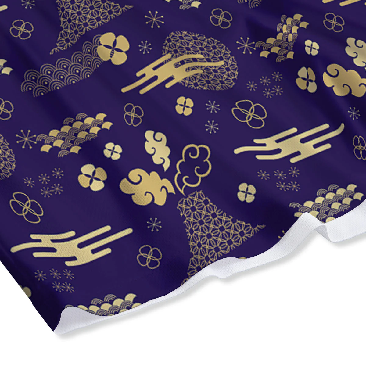 Japanese Classic Print Pattern Mesh Shorts - Image 4