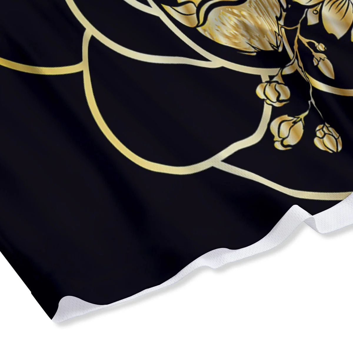 Japanese Tiger Gold And Black Print Mesh Shorts - Image 4