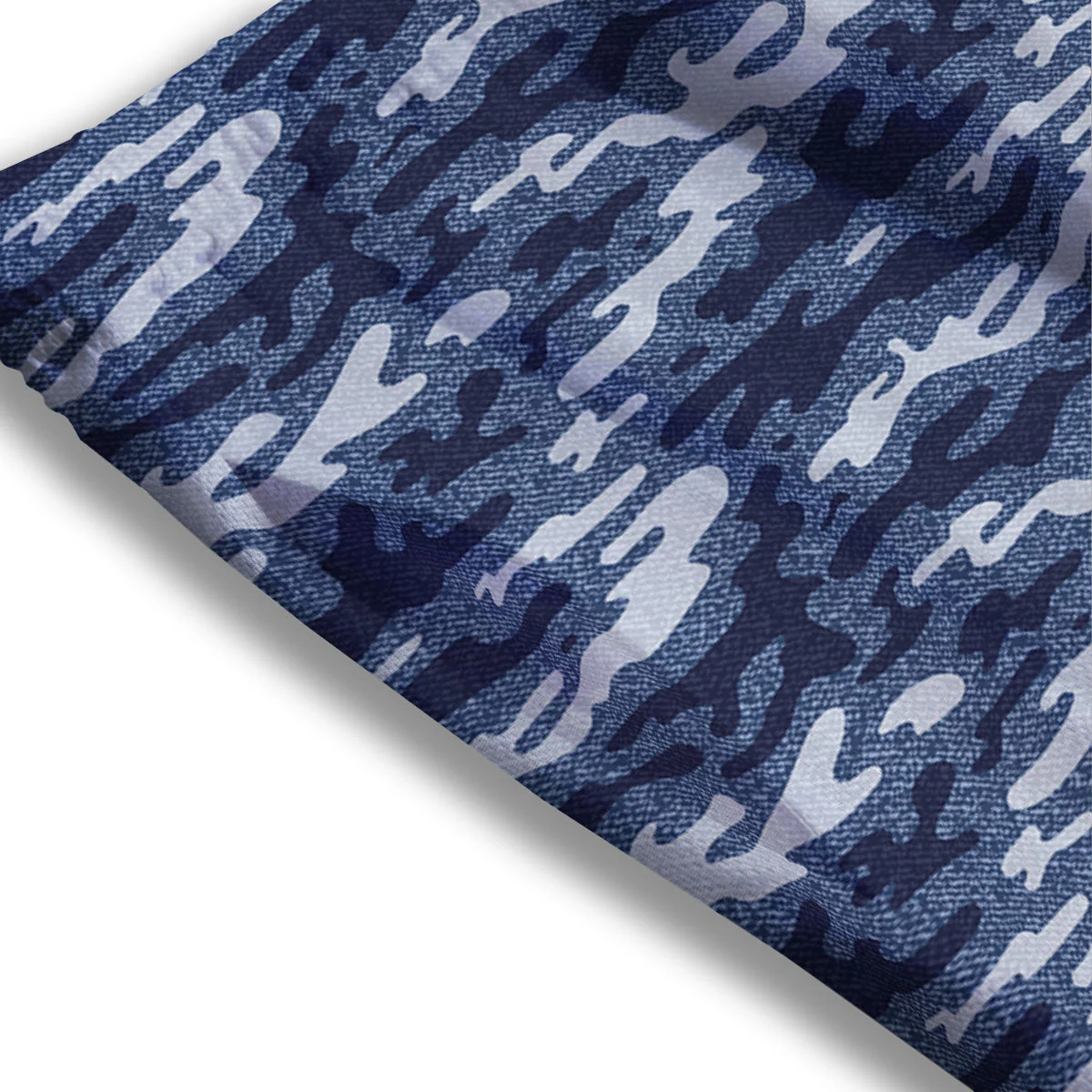 Jeans Camouflage Denim Print Pattern Mesh Shorts - Image 3